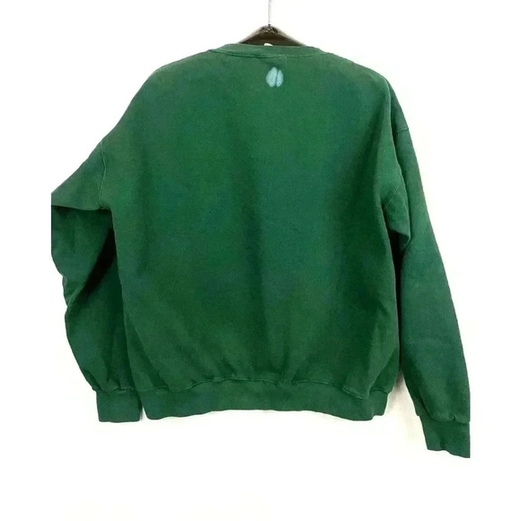 VTG Lee Green Crewneck Sweatshirt Mens LARGE Heavy Cotton Made in USA - Picture 2 of 13